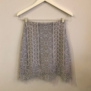 For love&lemons lace mini skirt